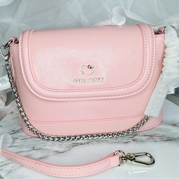 Hello Kitty Handbags - Hello Kitty Pink Crossbody Bag with Chain Strap